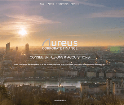 Aureus - Site One page + Video + Shooting Photo - Production Vidéo