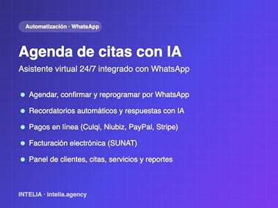 Plataforma de agendamiento de citas con IA y WhatsApp - Desarrollo de Software