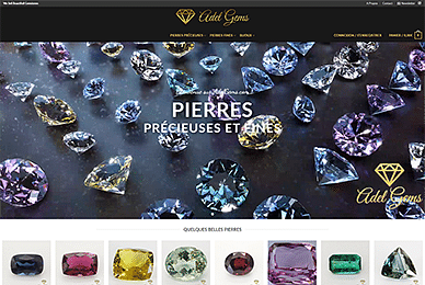 Création de site e-commerce de pierres précieuses - Webseitengestaltung