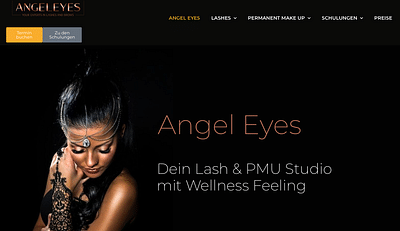 Webdesign für Angel Eyes - Webseitengestaltung