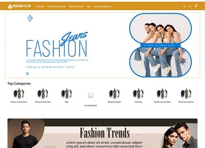 Urbanistic BD – Full-featured Ecommerce Fashion Website Design - Website Creation
