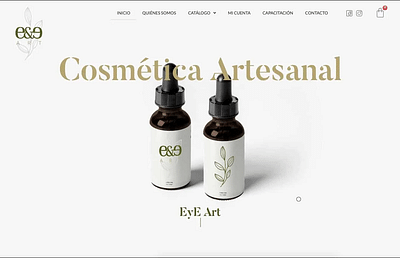 Diseño web para ecommerce de productos skincare - Création de site internet