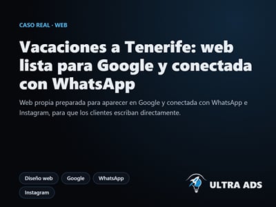 Vacaciones a Tenerife: web para excursiones, coches y traslados - Creación de Sitios Web