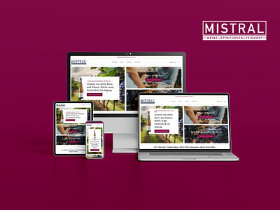 Onlineshop Entwicklung für Weinhandlung Mistral - Création de site internet