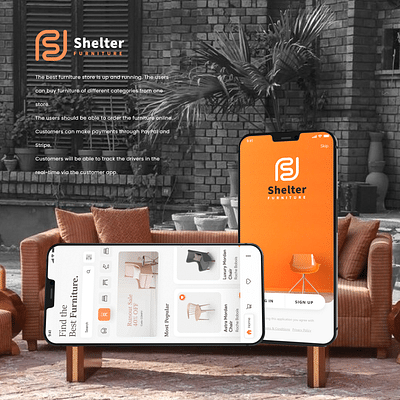 Shelter Furniture (E-commerce store for furniture) - Webanwendung