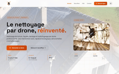 Drone Nettoyage Concept — refonte de site vitrine & devis en ligne - Website Creation