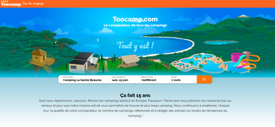 easy Toocamp - camping comparator provider - Application web