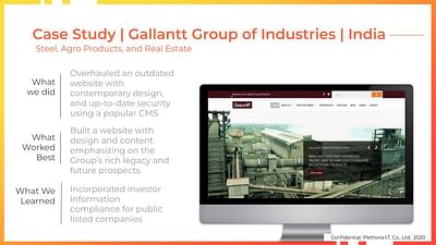 Website Development for Gallantt Group - Website Creatie