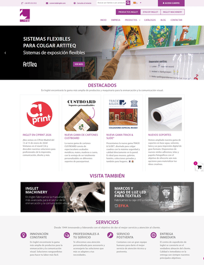 Tienda Online Inglet - Webseitengestaltung