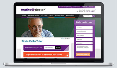 Maths Doctor Lead Generation Website - Webseitengestaltung