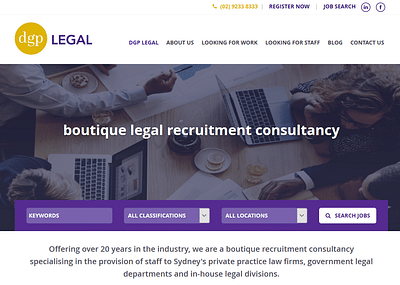 Website & Design & Development | DGP Legal - Webanwendung