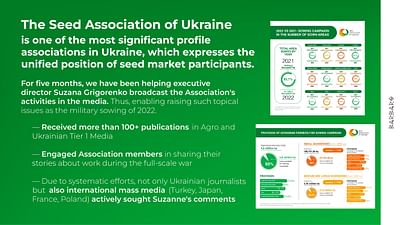 The Seed Association of Ukraine - Pubbliche Relazioni (PR)