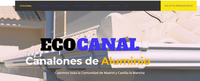 Diseño web para una empresa de canalones - Creación de Sitios Web