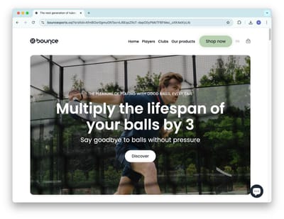 Bounce - Landing page - Création de site internet