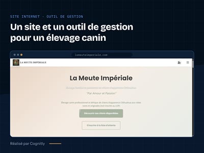 Un site et un outil de gestion pour un élevage canin - Web Applicatie