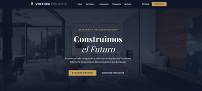 Diseño de la página web de Voltura Projects - Référencement naturel