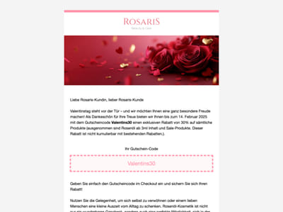 Rosaris – Newsletter - E-Mail-Marketing
