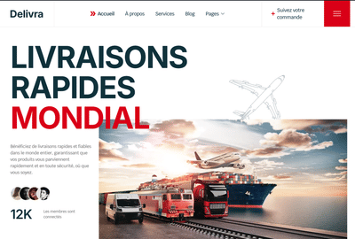 Delivra - Import/Export - Création de site internet