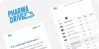 PharmaDrive : plateforme, logo, design - Référencement naturel