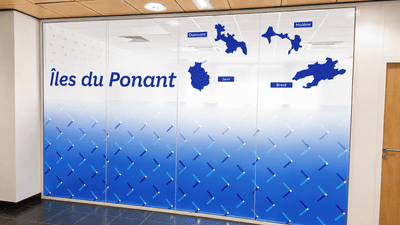Vitrophanie & signalétique de bureaux - Design & graphisme