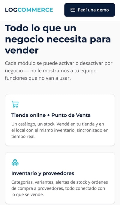 LogCommerce — Plataforma de e-commerce y gestión comercial - Software Development