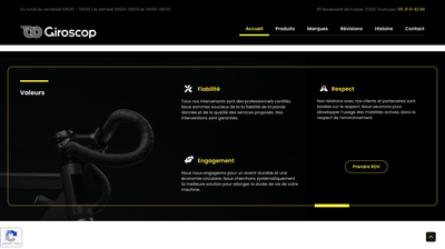 CRÉATION SITE ONE PAGE GIROSCOP - Creación de Sitios Web