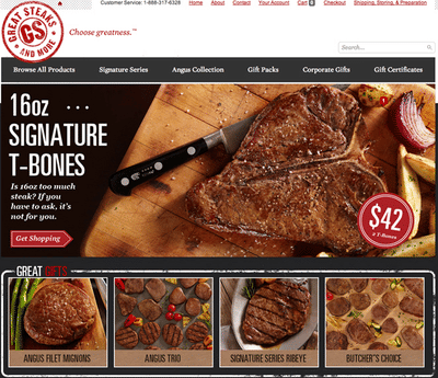 OUR FAVORITE ANIMAL IS STEAK - Website Creation