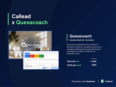 Quesacoach x Callead Lead Gen Google et Social Ads - Publicité en ligne