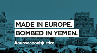 Made in Europe. Bombed in Yemen. - Content-Strategie