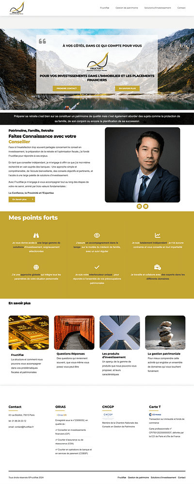 Site internet Agent de patrimoine - Website Creation