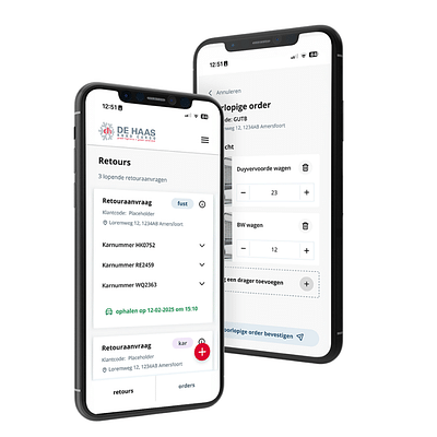 Transportapp voor bloemen en planten - Mobile App