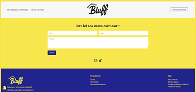 SITE VITRINE DE BLUFF SAUCISSES - Création de site internet
