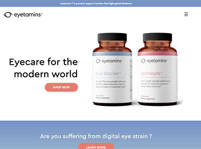 E-Commerce Website for Eyetamins - E-commerce