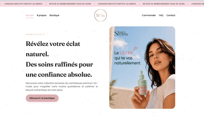Siham’s Secrets — E-commerce Website for a Beauty Brand - Website Creation