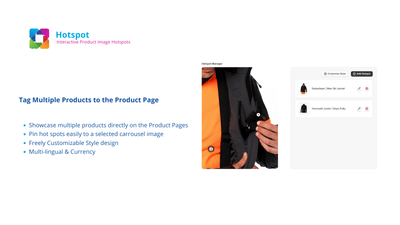Shopify App op maat gemaakt: product hotspots - E-Commerce