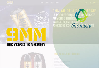 Création d'un e-commerce pour 9mmEnergy - Webseitengestaltung