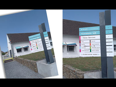 Panneau signalétique d'accueil - Design & graphisme
