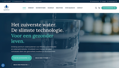 Webshop met online adviesgesprek voor premium watersystemen - Website Creation