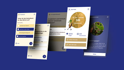Schokoladenmuseum / Interface Design für ein Quiz - Application web