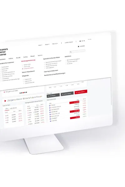 Website für Wertpapierbörse - Creación de Sitios Web