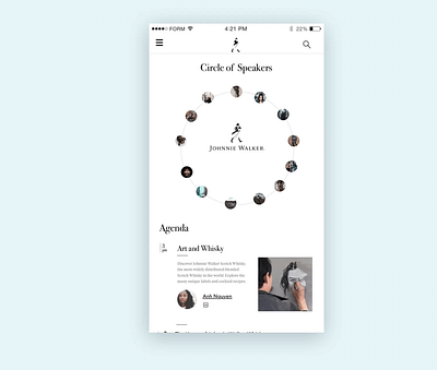 Diageo - Johnnie Walker - UI& UX / CRM Mobile App - Ergonomy (UX/UI)