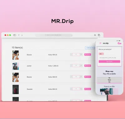 E-commerce Website Development for Mr. Drip - E-commerce