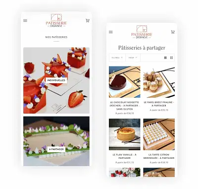 E-commerce au service d'un pâtissier d'exception - Création de site internet