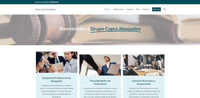 Sitio web Grupo Capra Abogados - Creación de Sitios Web