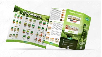 Conception d'un dépliant produits — Naturel - Creación de Sitios Web