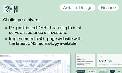 DHH: Ri-posizionamento di una S.p.A. cloud - Creazione di siti web