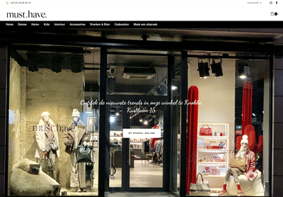 Webshop voor Must Have Knokke - Website Creatie