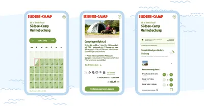 Südsee-Camp - Website mit Online Buchungssystem - E-commerce