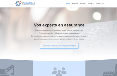 Site internet Assurances et courtages Champerret - Website Creation