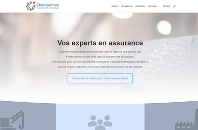 Site internet Assurances et courtages Champerret - Création de site internet